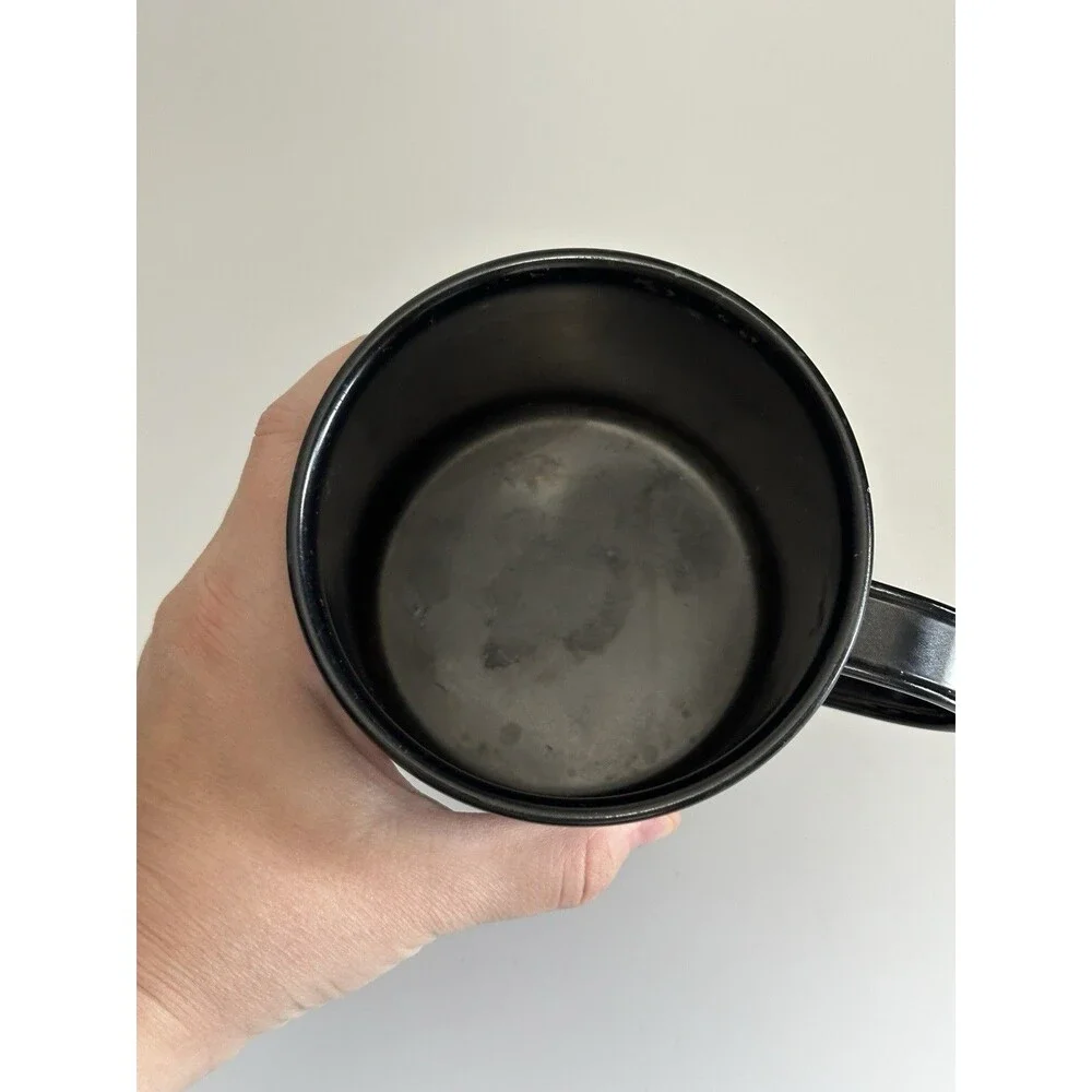 Life Is Better Around The Campfire Enamel Coffee Mug Black Camping Cup